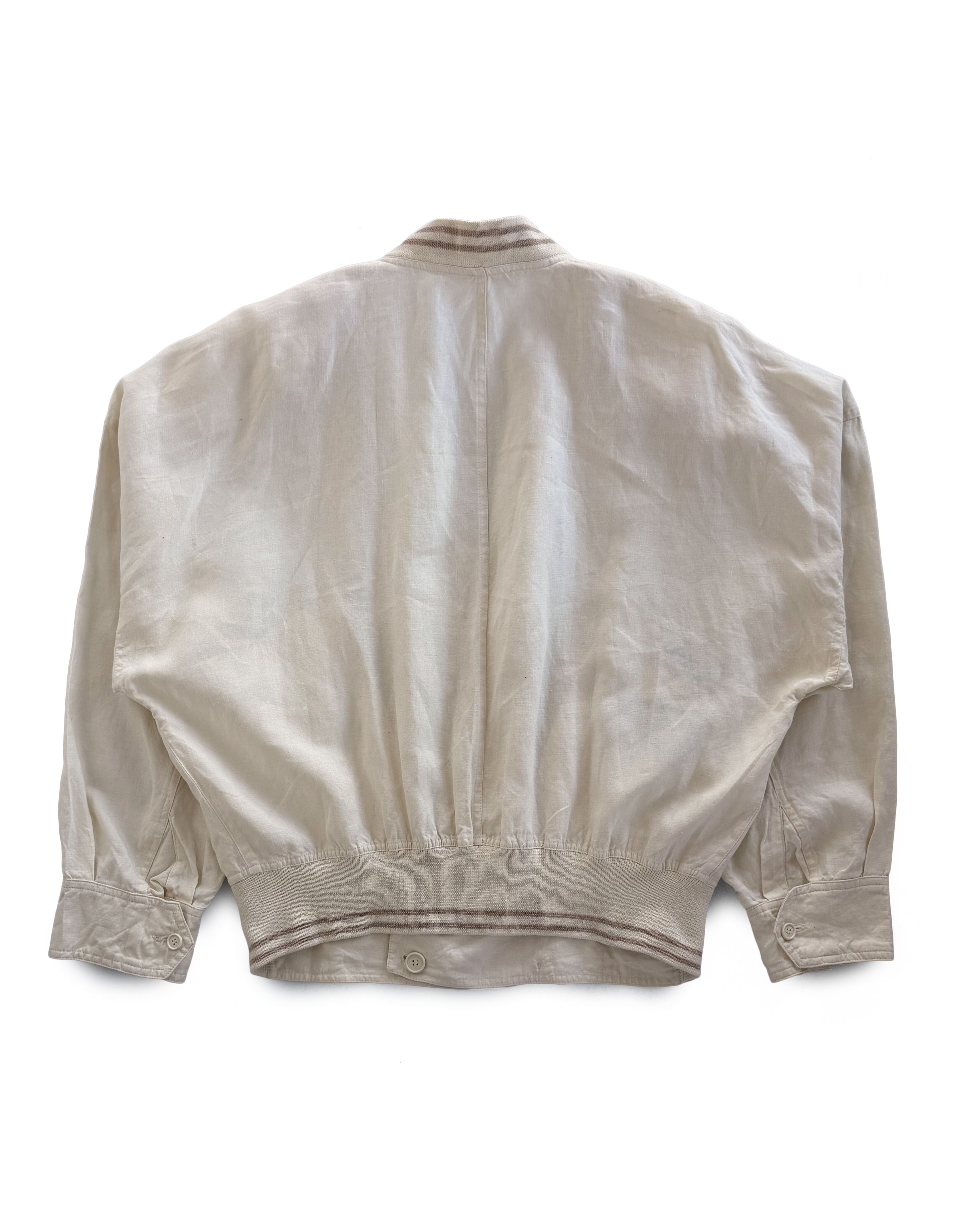 90's Gianni Versace Linen Quad Button Cardigan Jacket
