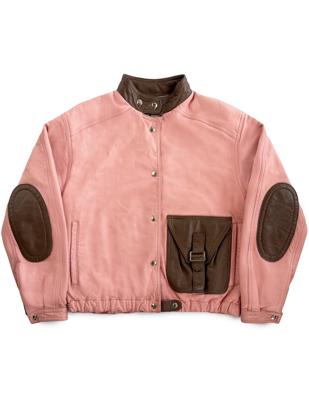 ‘83 Sicons By Giorgio Armani Leather Cargo Pocket Jacket
