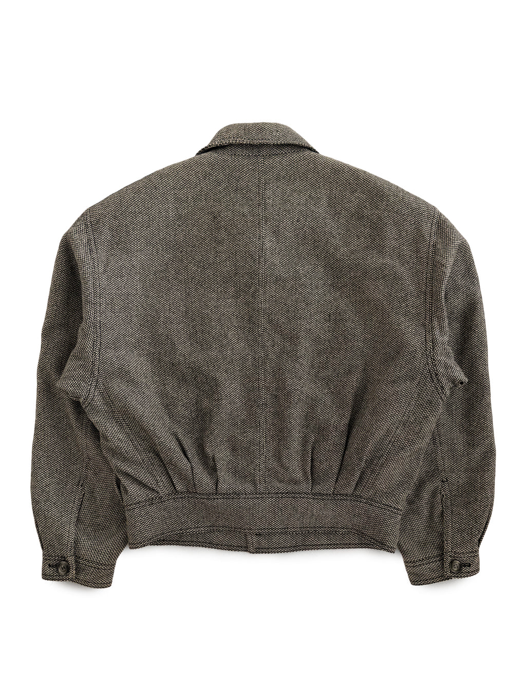 90's Giorgio Armani Salt And Pepper Herringbone Jacket