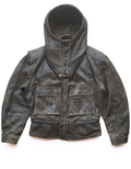80's Mani Giorgio Armani Hooded Leather Cargo Jacket
