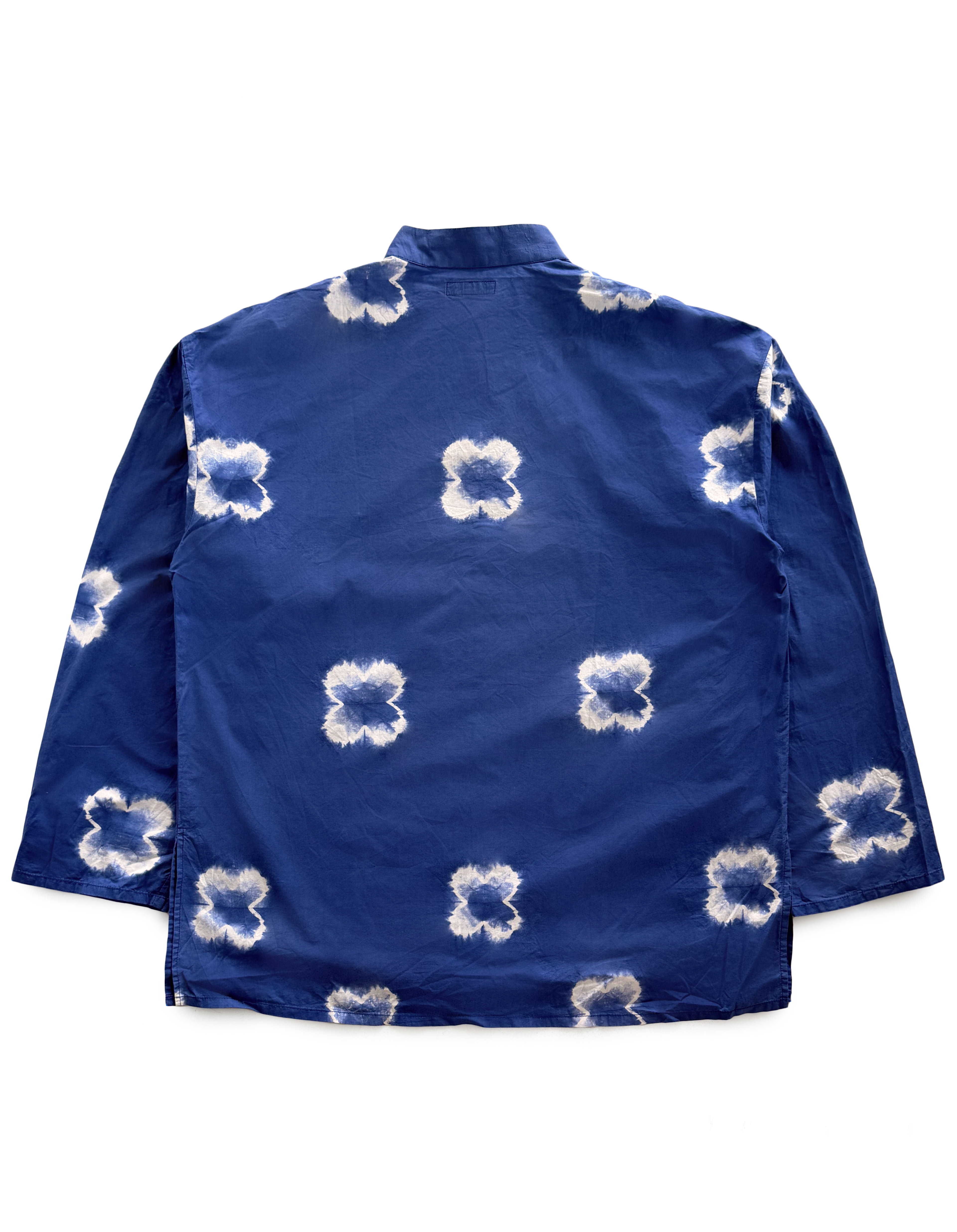 90's Emporio Armani Swimwear Patterned Mandarin Collar Shirt