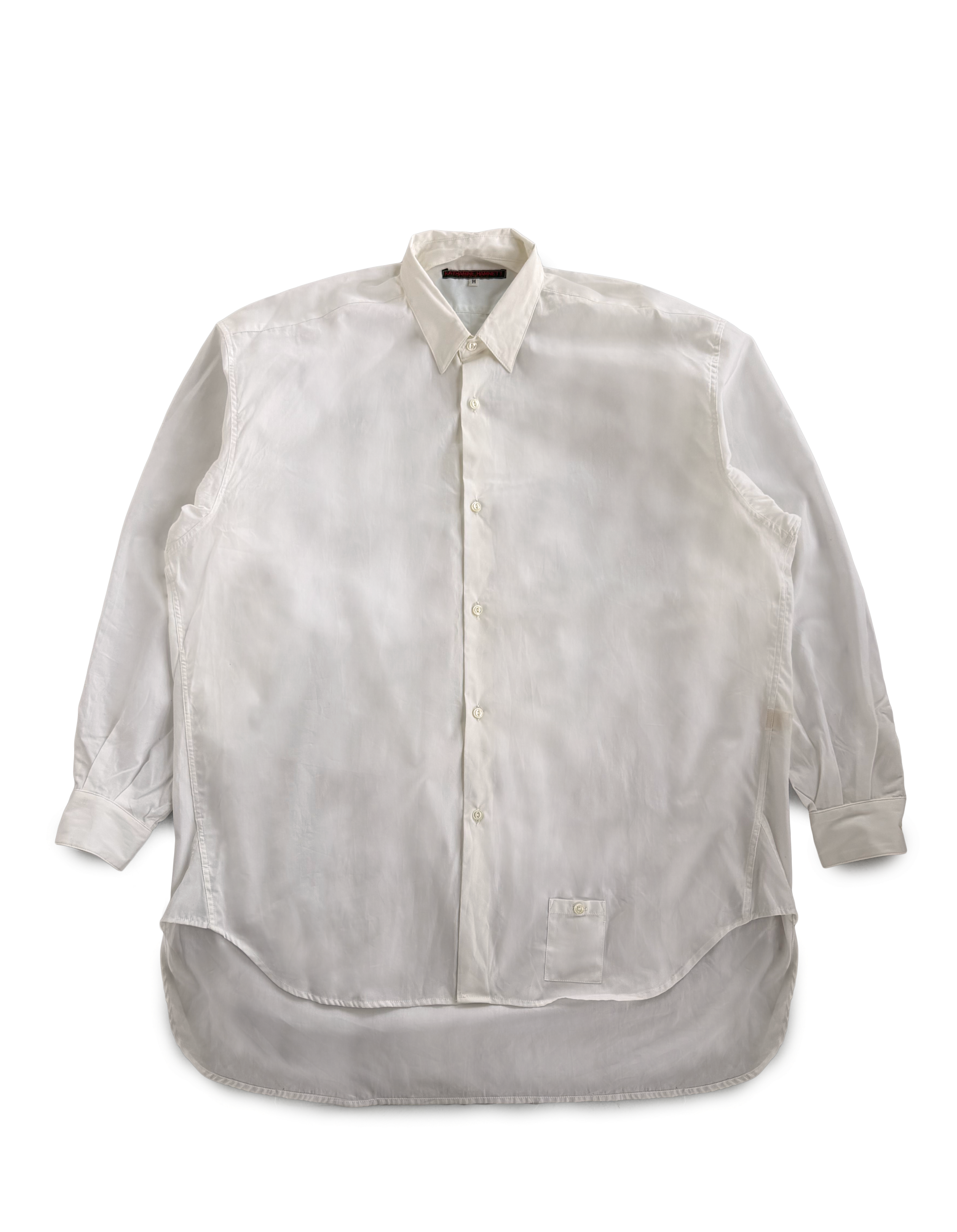 80's Katharine Hamnett Elongated Mini Pocket Shirt