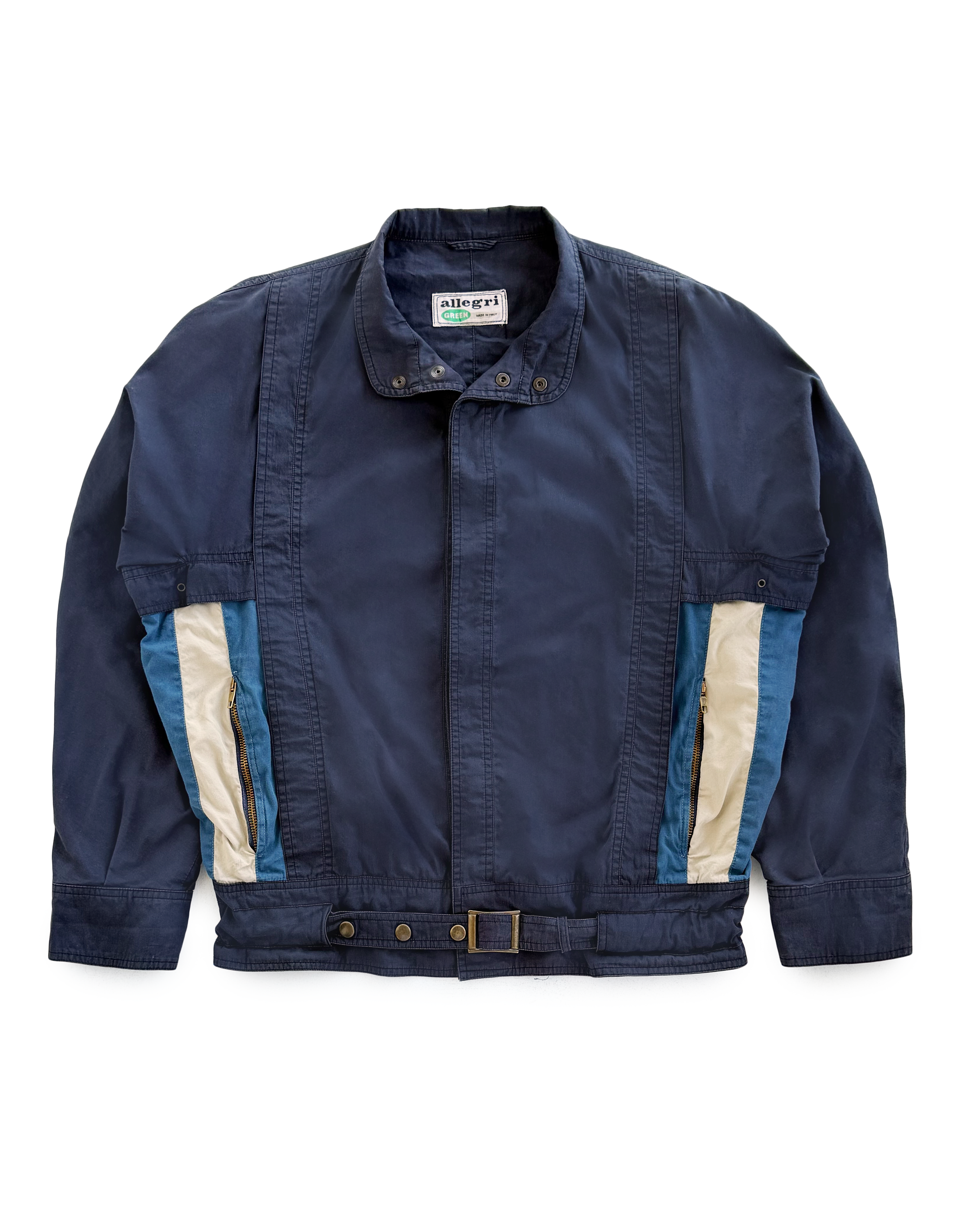 '82 Allegri By Giorgio Armani Paneled Belt Buckle Jacket