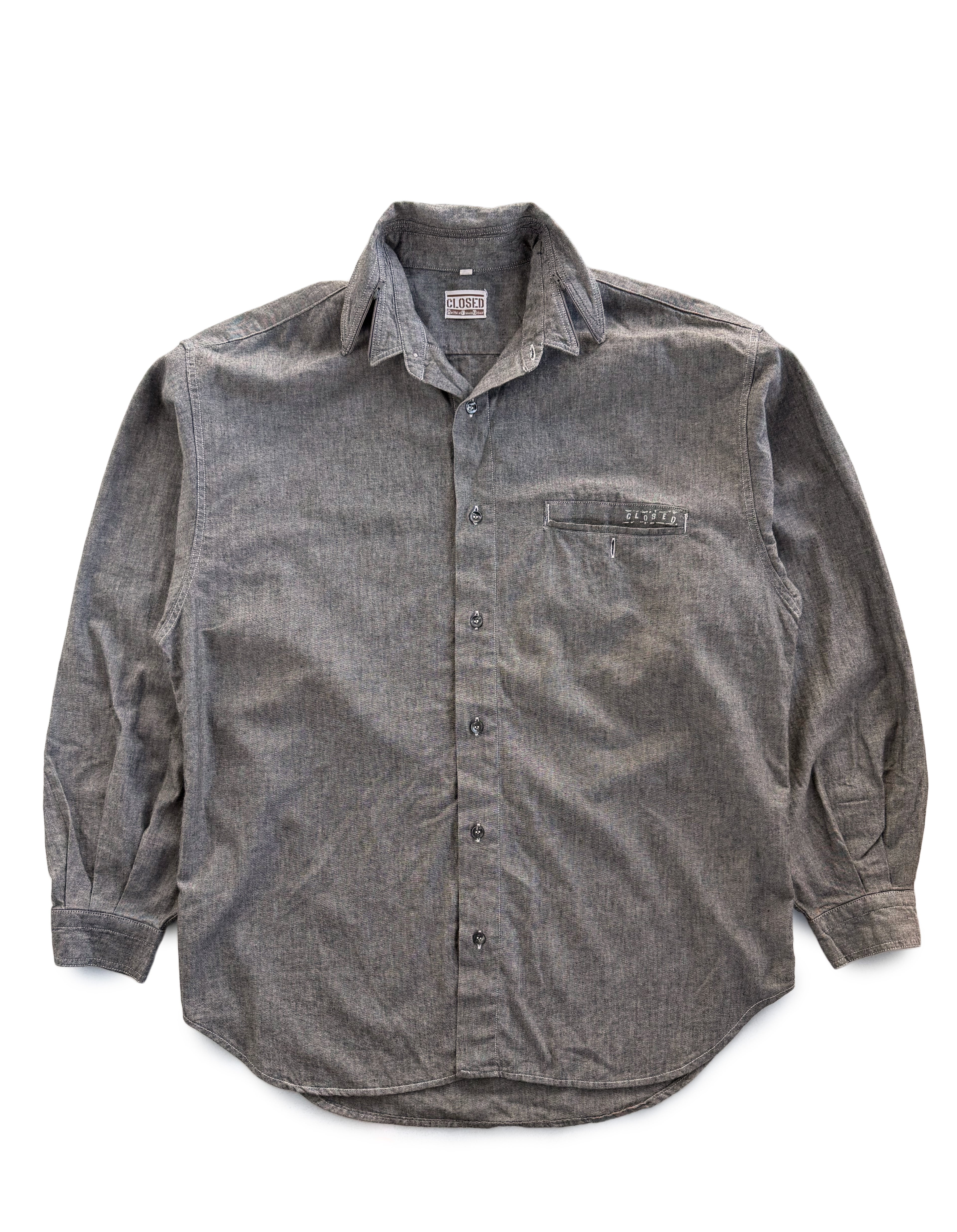 80's Closed By Marithé & Francois Girbaud Zip Collar Shirt