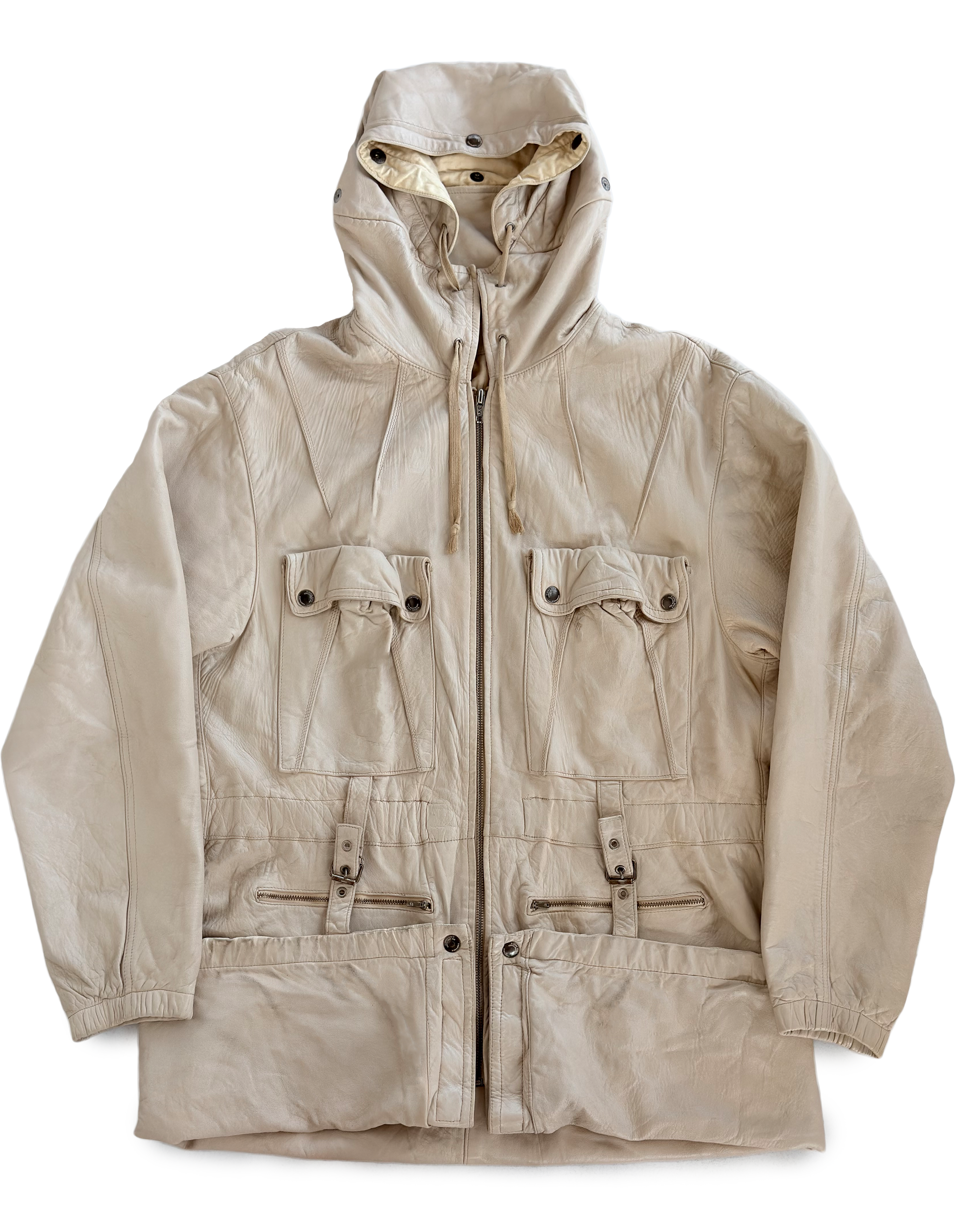 Marithé & Francois Girbaud Leather Modular Poachers Jacket