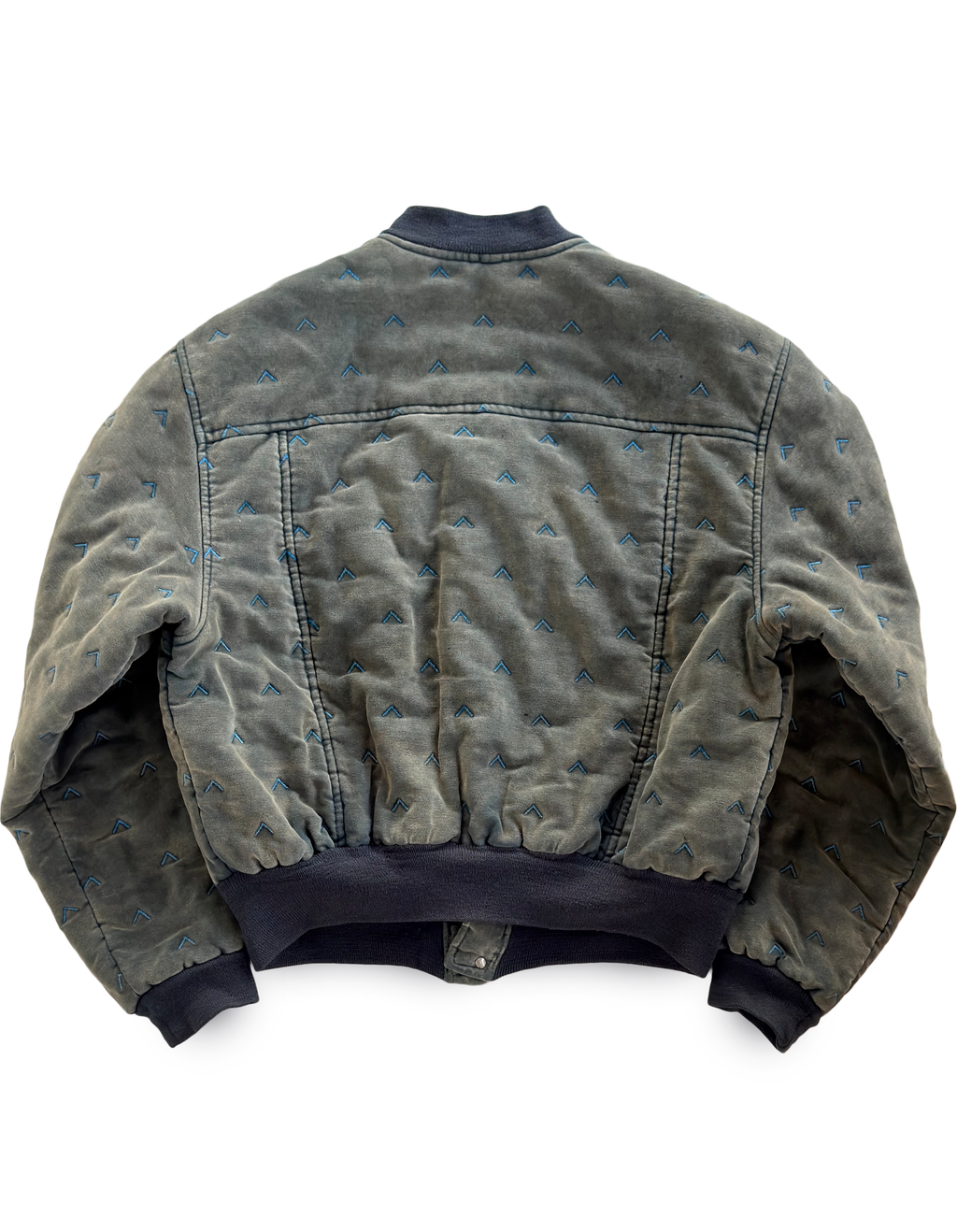 Late 80's Armani Jeans Patterned Velvet Bomber