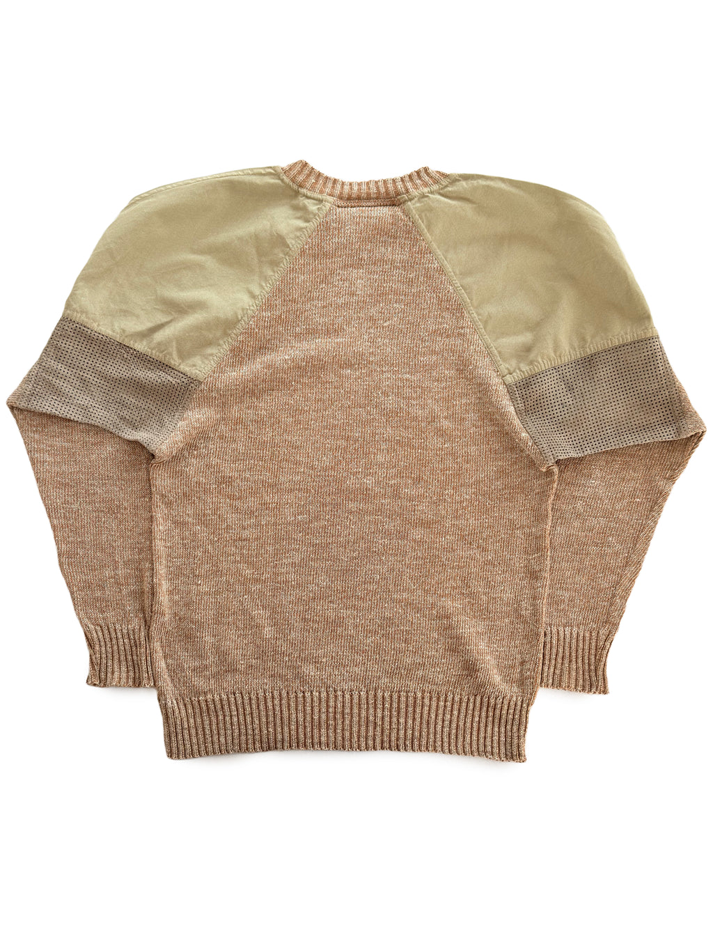 80's Gianfranco Ferre Multi Fabric Zip Collar Sweater