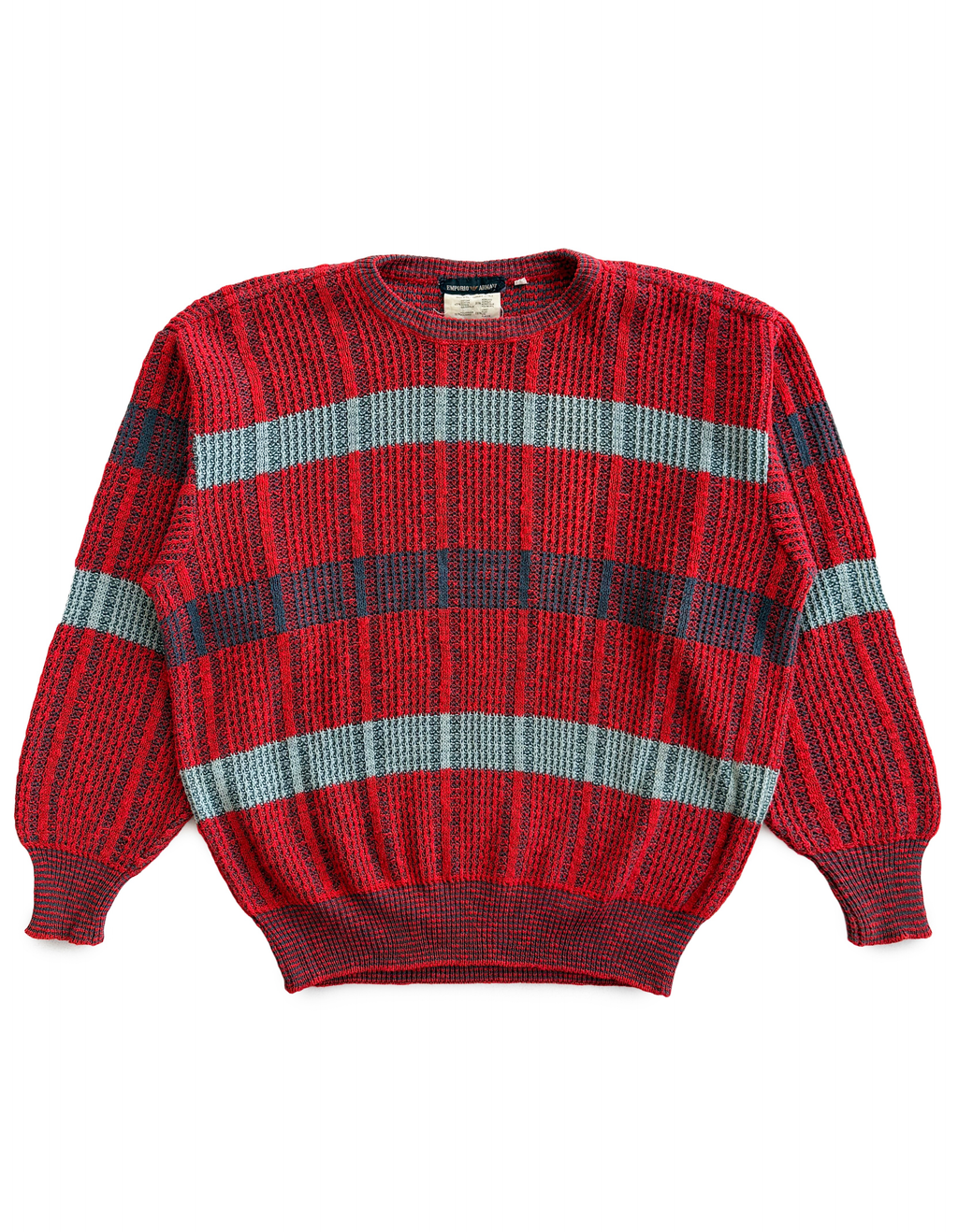 80's Emporio Armani Striped Knit Sweater