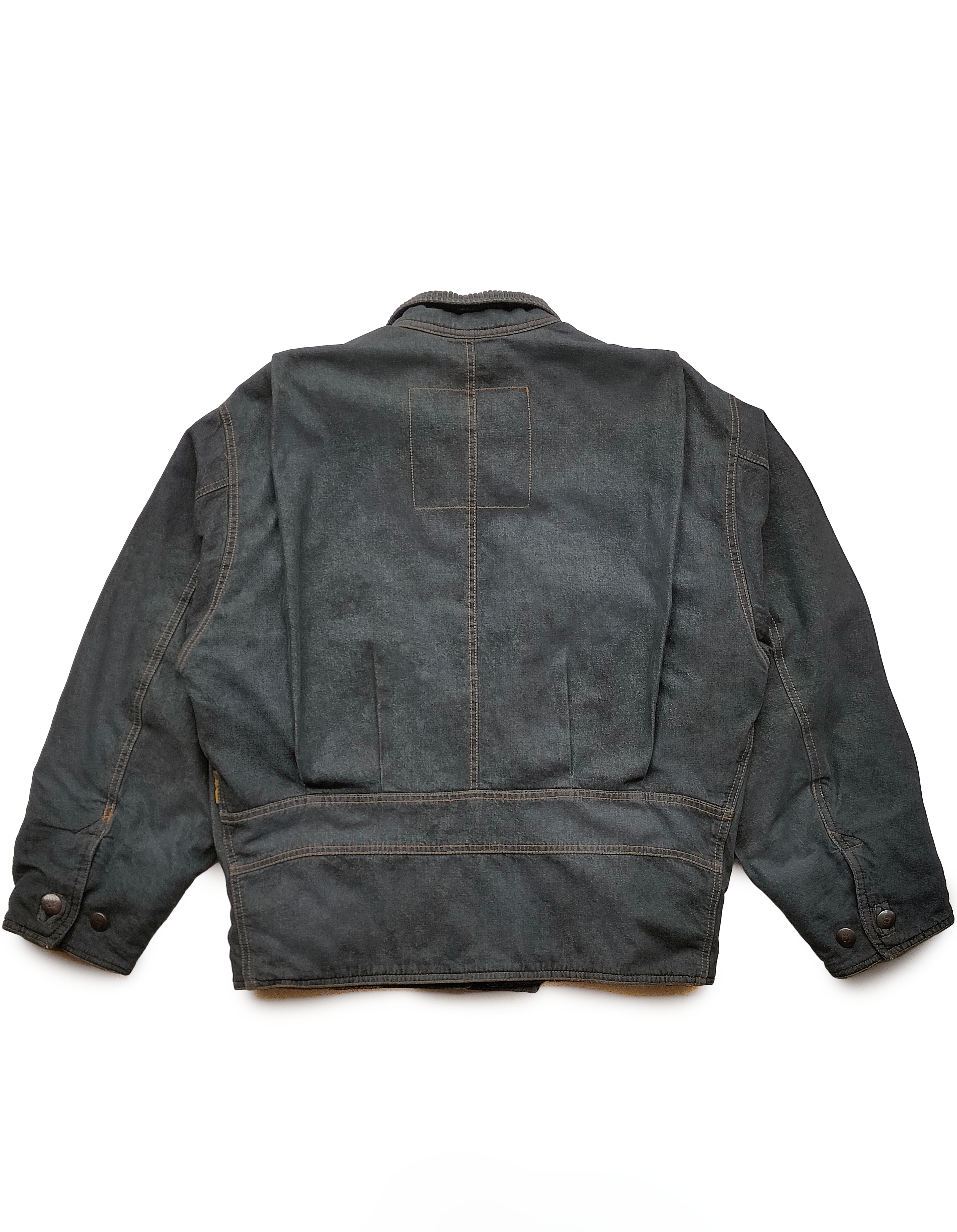 80's Emporio Armani Denim Pleated Multi Pocket Jacket