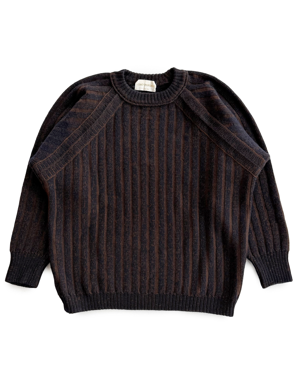 80’s Claude Montana Raglan Wide-Rib Knit Sweater
