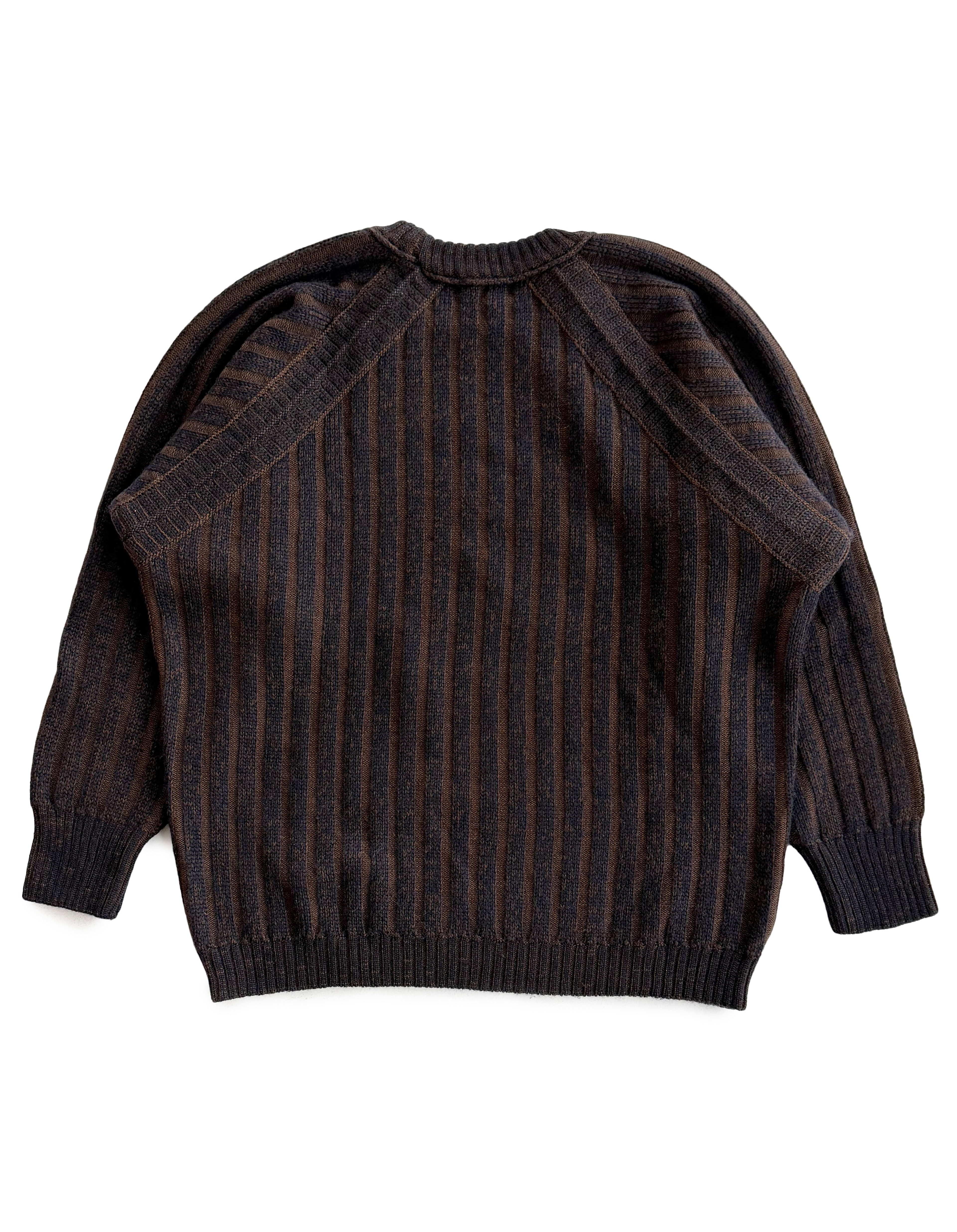 80’s Claude Montana Raglan Wide-Rib Knit Sweater