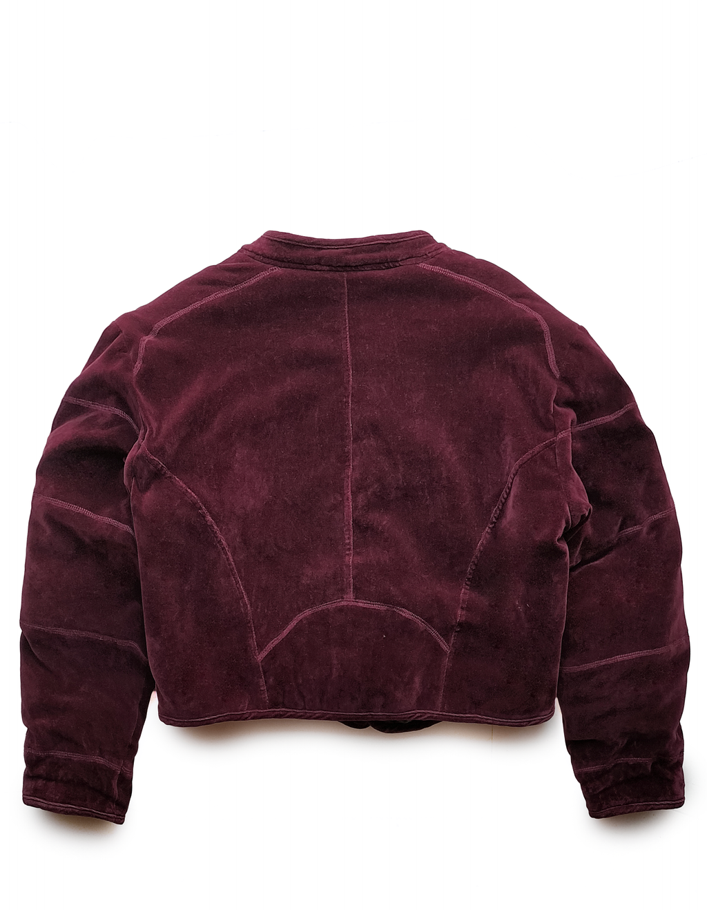 90's Emporio Armani Velour Structured Asymmetrical Bomber Jacket