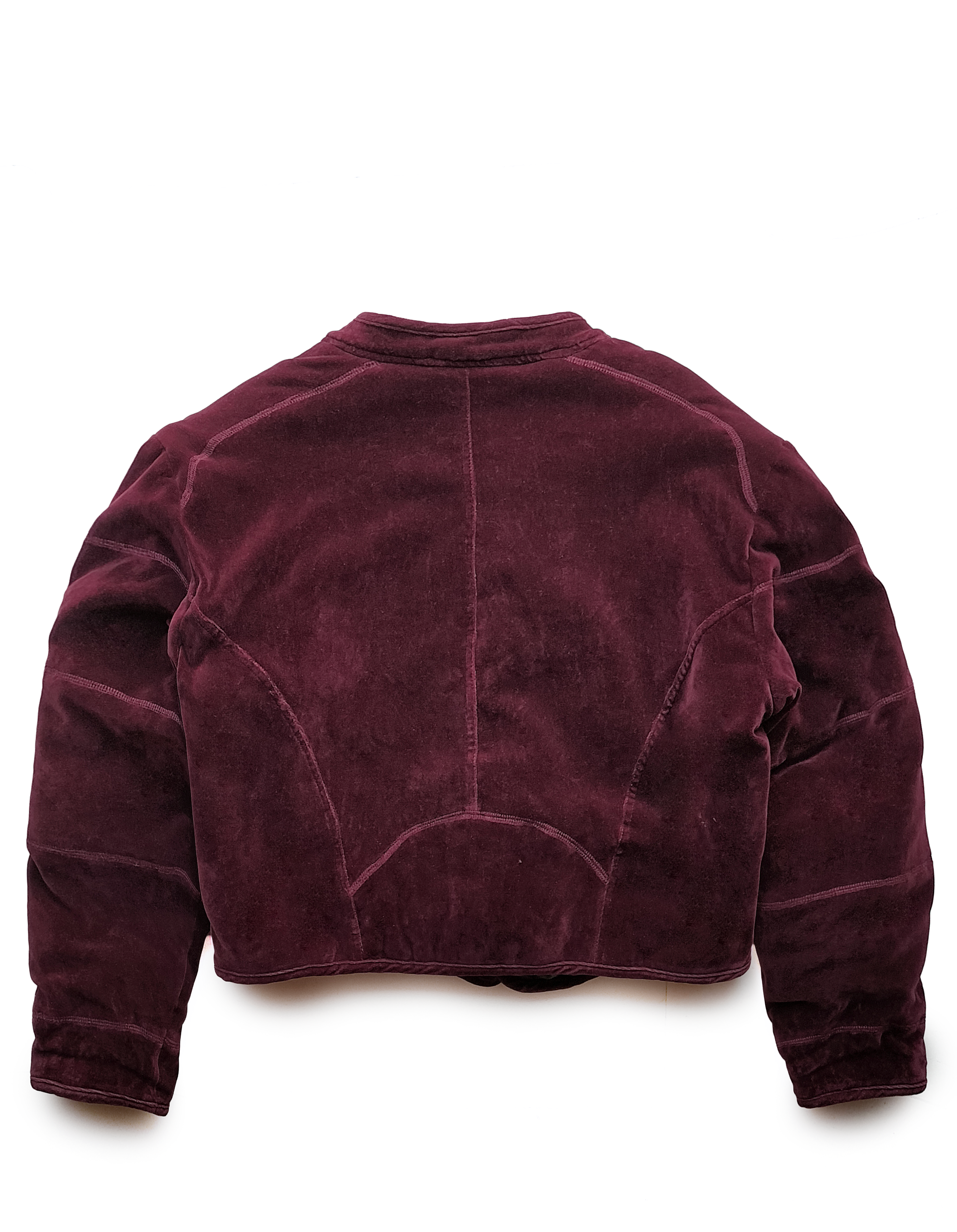 90's Emporio Armani Velour Structured Asymmetrical Bomber Jacket