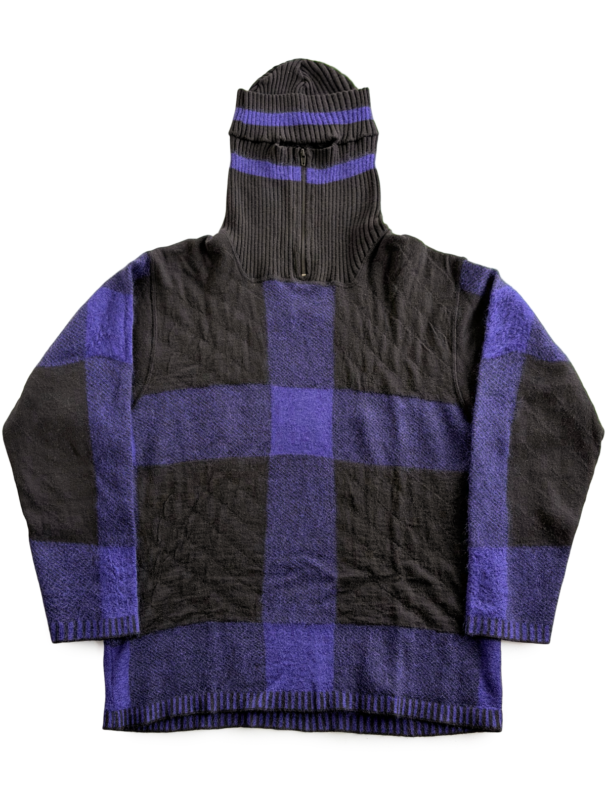 80's Marithé & François Girbaud Beanie Balaclava Knit Hoodie