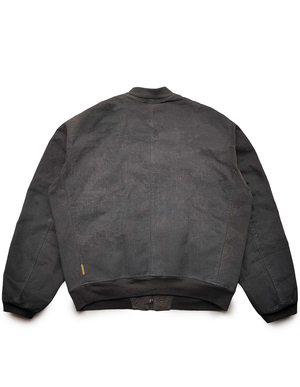 90's Armani Jeans Textured Leather Bomber Jacket