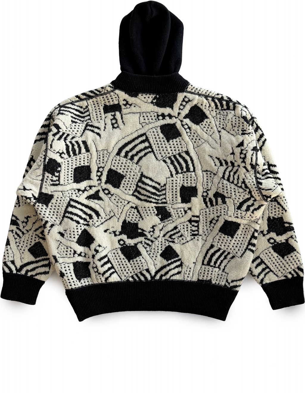 80’s Maillaparty By Marithé &amp; François Girbaud Patterned Knit Afterhood Sweater