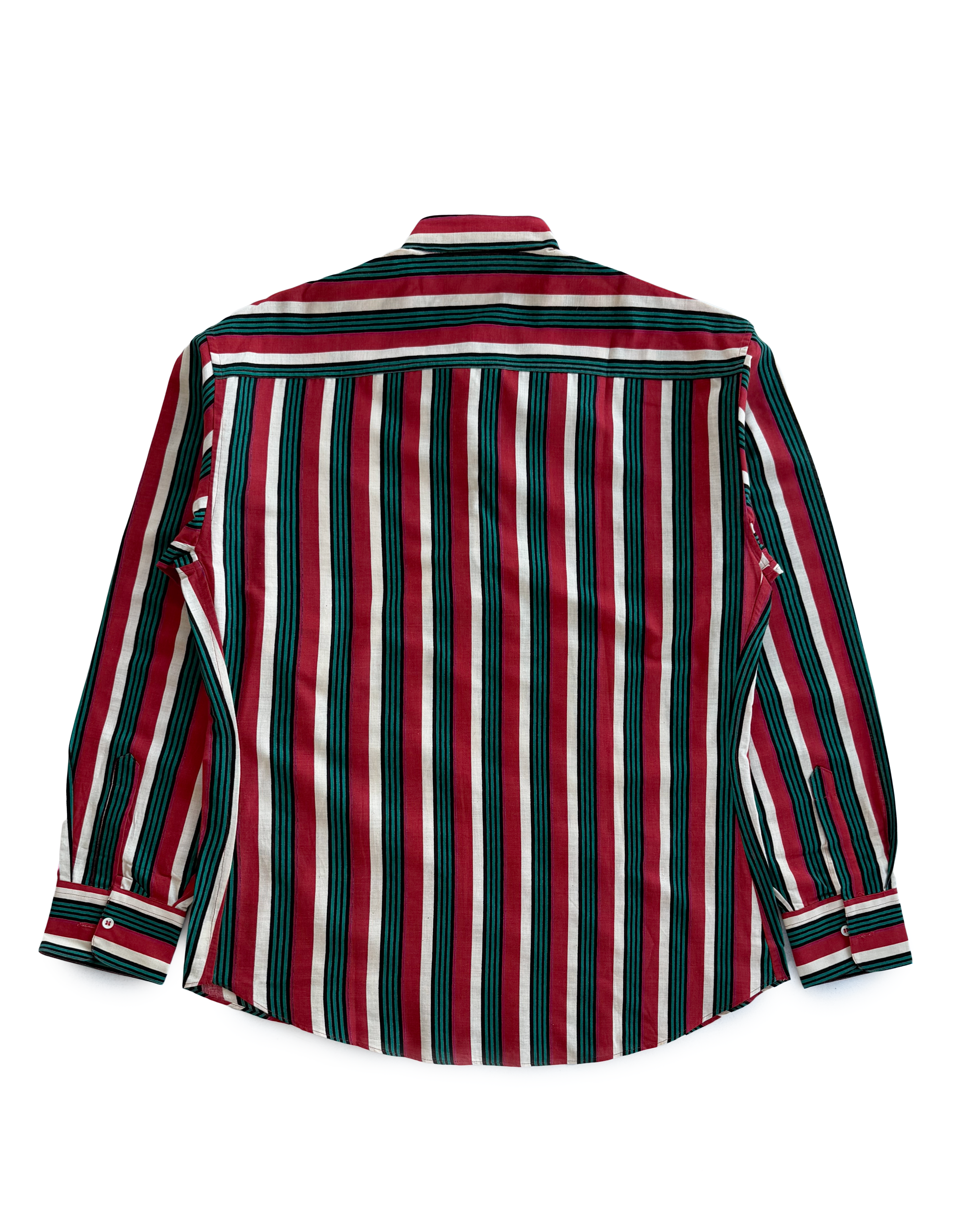 80’s Giorgio Armani Lace-Up Striped Shirt