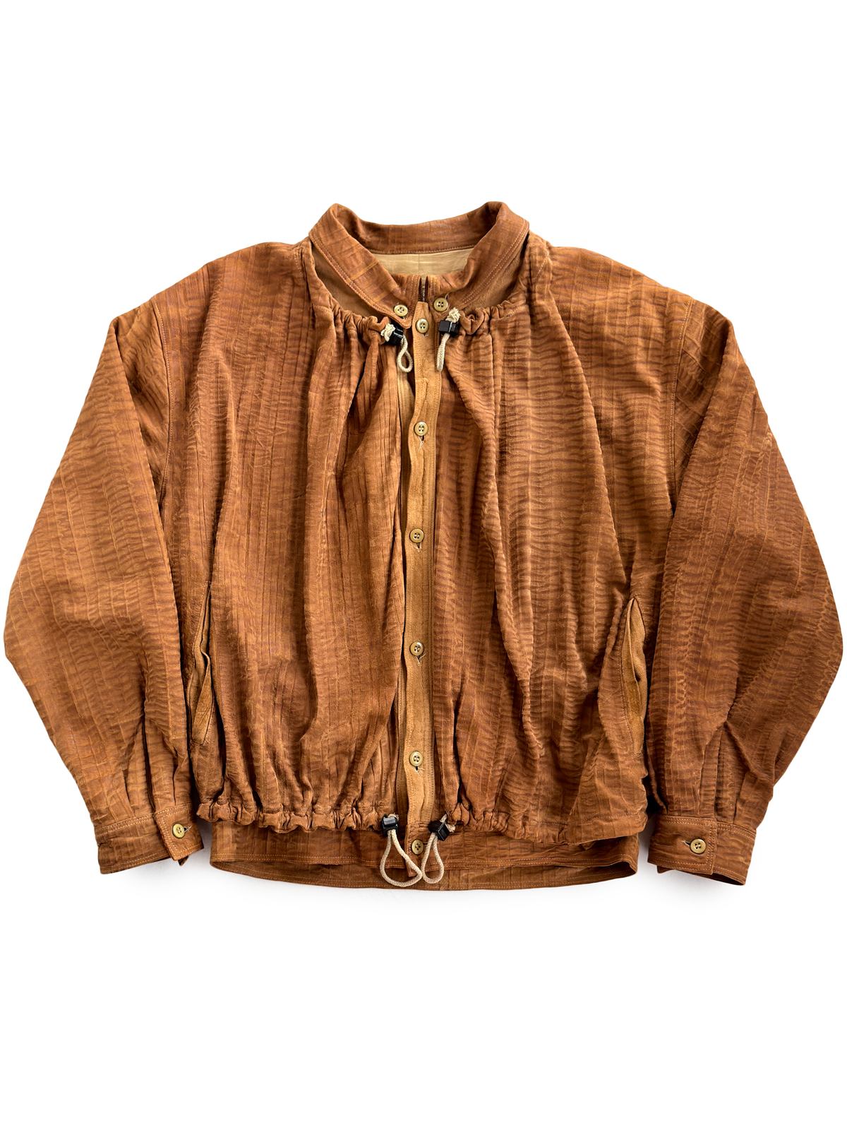 80's Marithé & François Girbaud Faux Layered Patterned Blouson