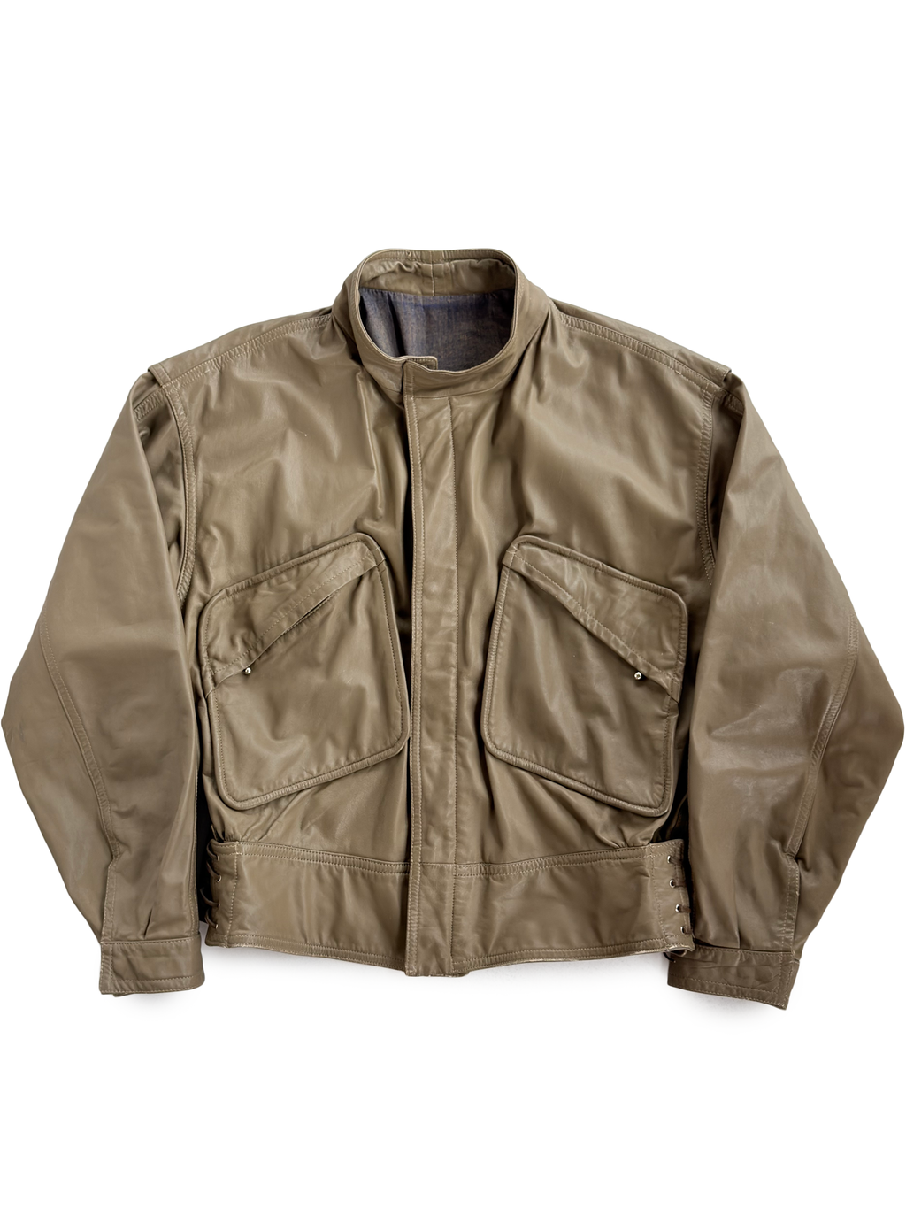 ´83 Emporio Armani Leather Cargo Pocket Jacket