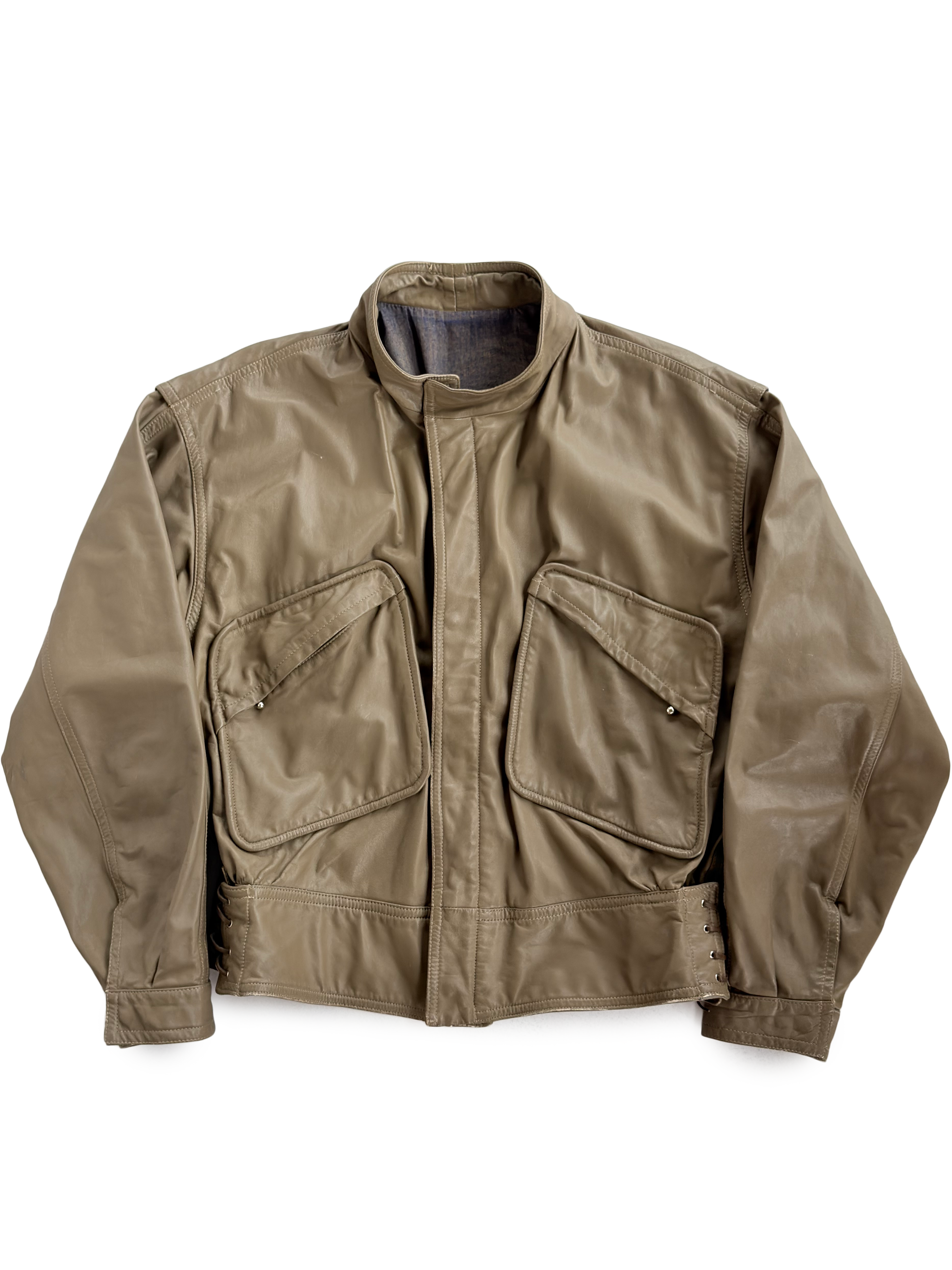 ´83 Emporio Armani Leather Cargo Pocket Jacket